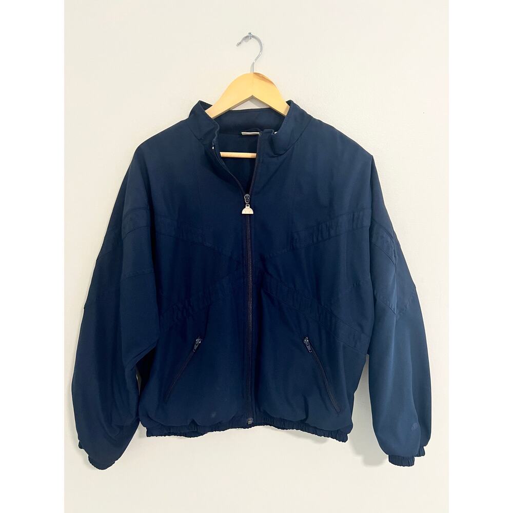 Women’s Navy Blue Ellesse Zip Up Windbreaker Jacket Size Medium